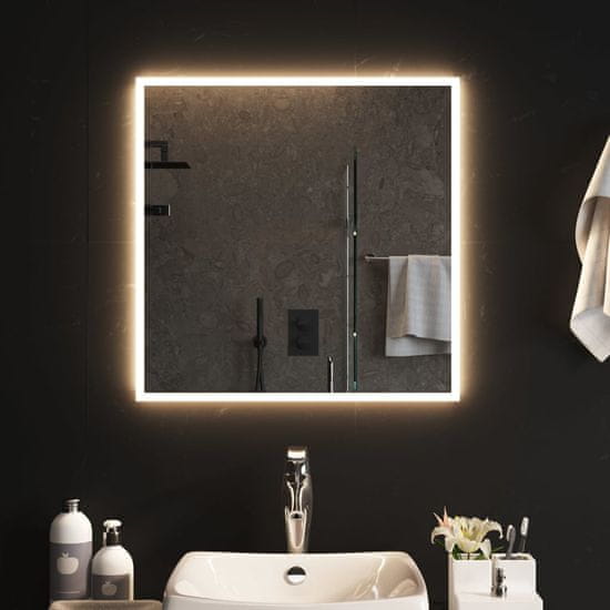 Greatstore LED kopalniško ogledalo 60x60 cm