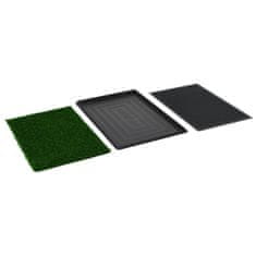Vidaxl Stranišče za hišne ljubljenčke 2 kosa z umetno travo 76x51x3 cm