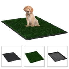 Vidaxl Stranišče za domače živali 2 kosa z umetno travo 76x51x3 cm WC