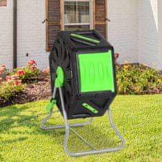 Vidaxl Vrtljivi kompostnik 60x43x74 cm 70 L polipropilen