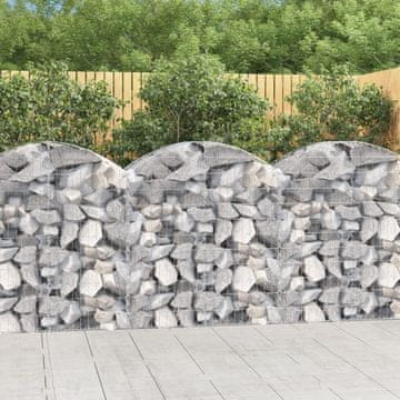 Vidaxl vidaXL Obokasta gabionska košara 100x50x100/120 cm pocinkano železo