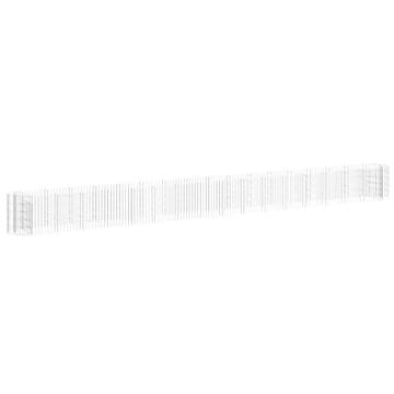 Vidaxl Visoka greda gabion pocinkano železo 610x50x50 cm