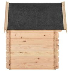 Vidaxl Pasja uta 80x80x100,6 cm trdna borovina