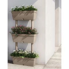 Vidaxl Cvetlično korito 6 kosov 100 cm taupe