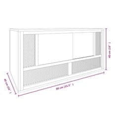 Vidaxl Terarij iz konstruiranega lesa 80x40x40 cm