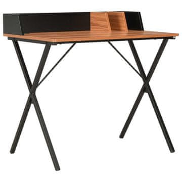 Vidaxl vidaXL Pisalna miza, črna in rjava, 80x50x84 cm
