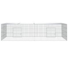 Vidaxl 2-delna ograda za zajce 220x110x55 cm pocinkano železo