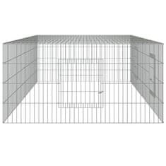 Vidaxl 2-delna ograda za zajce 220x110x55 cm pocinkano železo