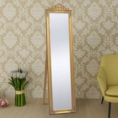 Vidaxl Prostostoječe ogledalo baročni stil 160x40 cm zlato