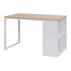 Vidaxl Pisalna miza 120x60x75 cm barva hrasta in bela