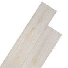 Greatstore Samolepilne PVC talne plošče 5,02 m2 2 mm barva bele hrastovine