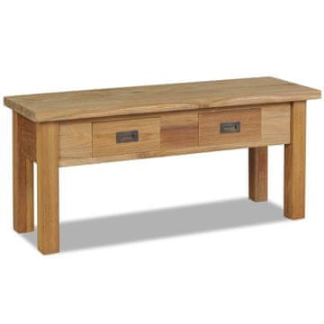 Vidaxl vidaXL Klop za hodnik iz masivnega tikovine 90 x 30 x 40 cm