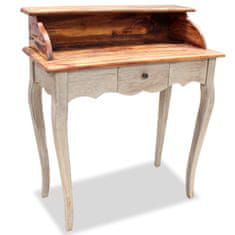 Vidaxl Pisalna miza iz masivnega predelanega lesa 80x40x92 cm