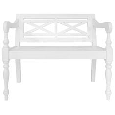 Vidaxl Batavia klop 98 cm trden mahagonij bela