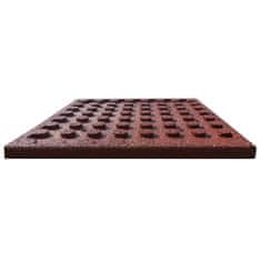 Vidaxl Varnostne talne plošče 18 kosov guma 50x50x3 cm rdeče