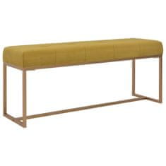 Vidaxl Klop 120 cm žamet v barvi gorčice
