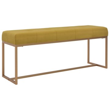 Vidaxl Klop 120 cm žamet v barvi gorčice