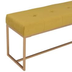 Vidaxl Klop 120 cm žamet v barvi gorčice