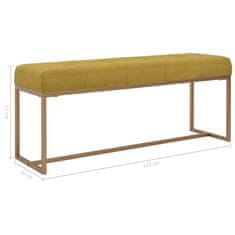 Vidaxl Klop 120 cm žamet v barvi gorčice
