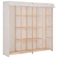 Vidaxl Garderobna omara iz blaga 173x40x170 cm bela