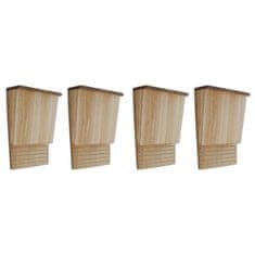 Vidaxl Hišice za netopirje 4 kosi 22x12x34 cm les