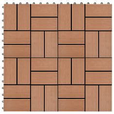 Vidaxl Talne plošče 22 kosov 30x30 cm 2 m2 WPC rjave