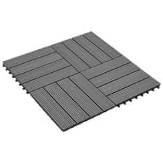 Vidaxl Talne plošče 22 kosov 30x30 cm 2 m2 WPC sive