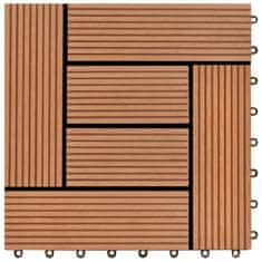 Vidaxl Talne plošče 22 kosov 30x30 cm 2 m2 WPC rjave