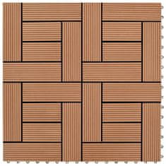 Vidaxl Talne plošče 22 kosov 30x30 cm 2 m2 WPC rjave