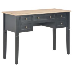 Vidaxl Pisalna miza iz lesa 109,5x45x77,5 cm črna