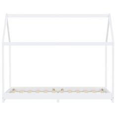 Greatstore Otroški posteljni okvir bel iz trdne borovine 90x200 cm