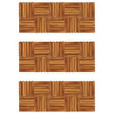 Vidaxl Poščice iz akacije vertikalen vzorec 30 x 30 cm set 30 kosov