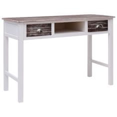 Vidaxl Pisalna miza rjava 110x45x76 cm les