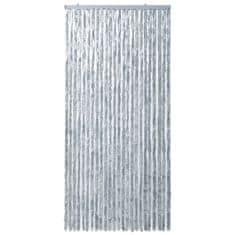 Vidaxl Zavesa proti mrčesu iz šenilje 100x220 cm bela in siva
