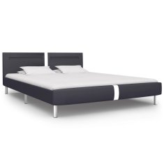 Vidaxl Posteljni okvir LED črno umetno usnje 180x200 cm