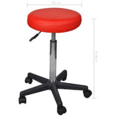 Greatstore Pisarniški stolčki 2 kosa umetno usnje 35,5x98 cm rdeči