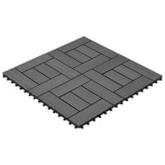 Vidaxl Talne plošče 22 kosov 30x30 cm 2 m2 WPC sive