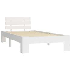 Vidaxl Posteljni okvir bel iz trdne borovine 100x200 cm