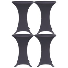 Vidaxl Raztegljivo pregrinjalo za mizo 4 kosi 80 cm antracit