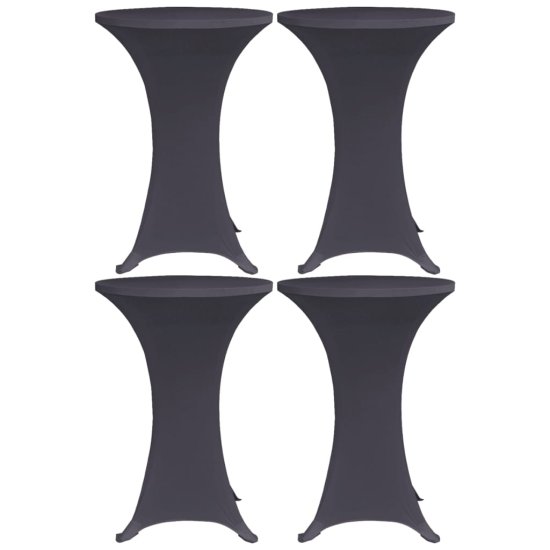 Vidaxl Raztegljivo pregrinjalo za mizo 4 kosi 80 cm antracit