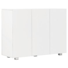 Vidaxl Komoda visok sijaj bela 107x35x80,5 cm