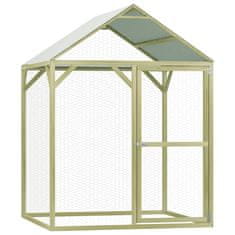 shumee vidaXL Kokošnjak 1,5x1,5x2 m impregnirana borovina
