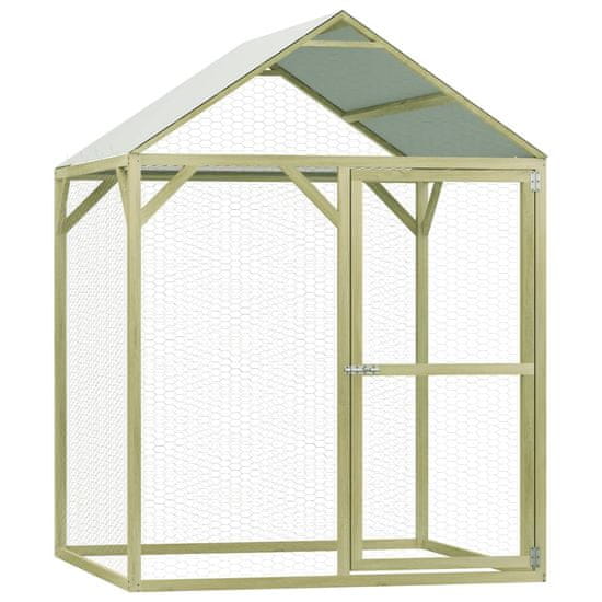 shumee vidaXL Kokošnjak 1,5x1,5x2 m impregnirana borovina