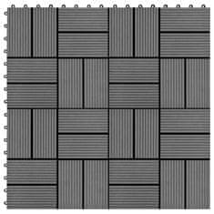Vidaxl Talne plošče 22 kosov 30x30 cm 2 m2 WPC sive