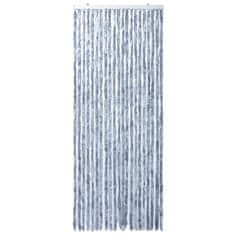 Vidaxl Zavesa proti mrčesu iz šenilje 90x220 cm srebrna