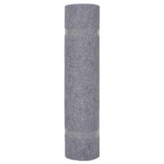 Vidaxl Razstavna preproga rebrasta 1,6x15 m siva
