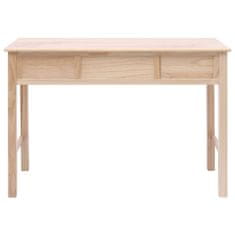 Vidaxl Pisalna miza naravna 110x45x76 cm les