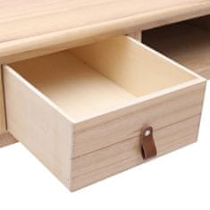 Vidaxl Pisalna miza naravna 110x45x76 cm les