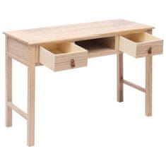 Vidaxl Pisalna miza naravna 110x45x76 cm les