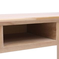Vidaxl Pisalna miza naravna 110x45x76 cm les